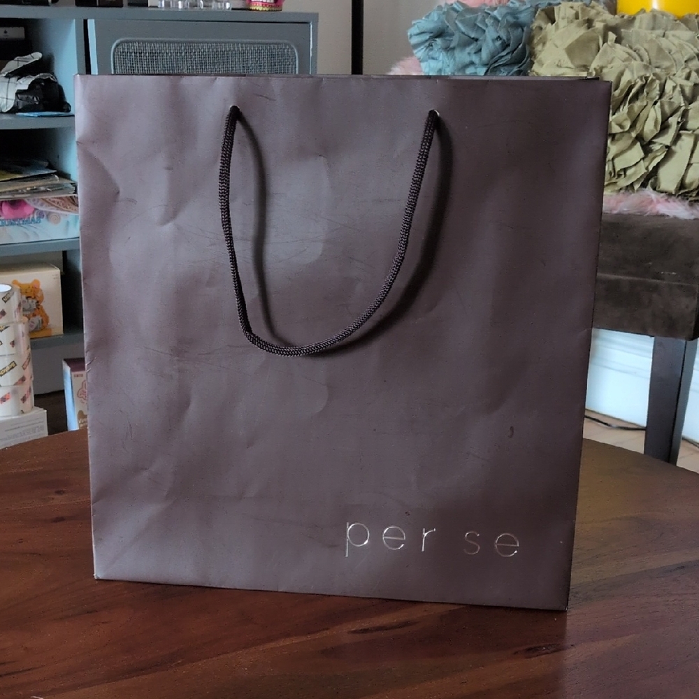 Per Se Elegant Brown Shopping Bag